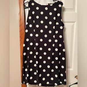 Black polka dot dress
